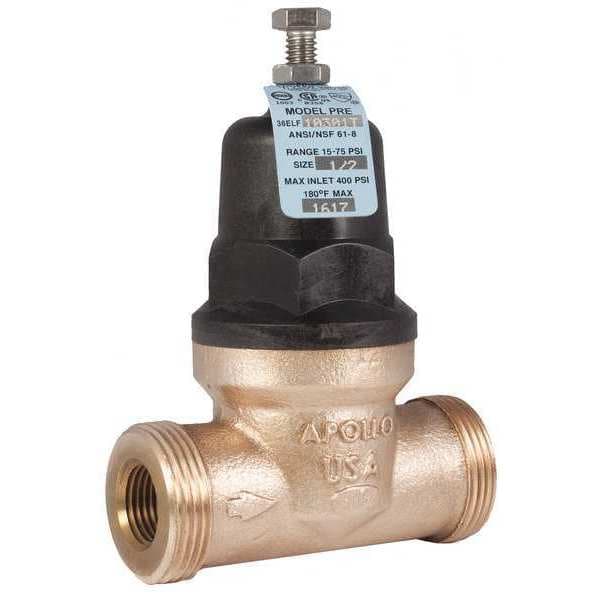 Apollo Valves Water Pressure Reducing Valve, 1/2 In. 36ELF10301T Zoro