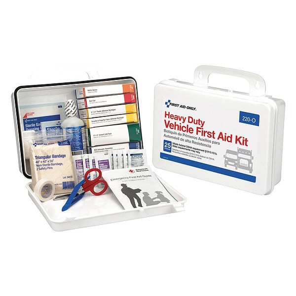 First Aid Only Bulk First Aid Kit, Plastic, 25 Person 220O Zoro
