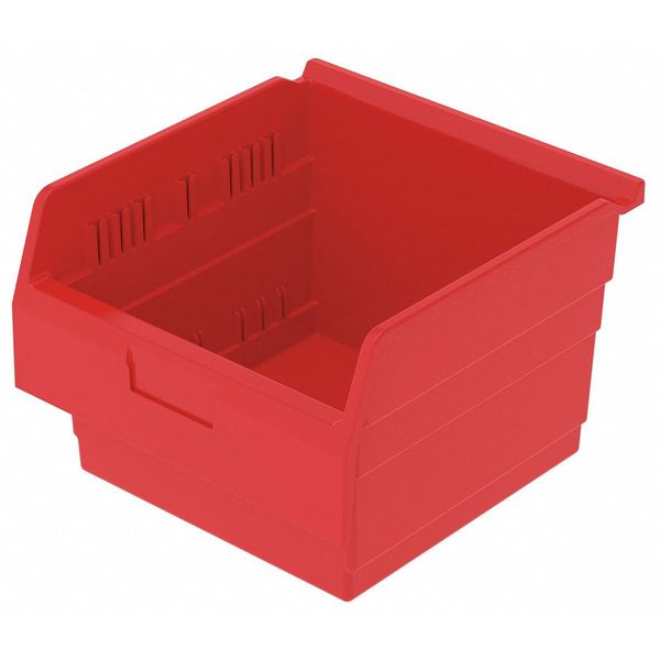 Akro-Mils Stack Bin, Red, Industrial Grade Polymer, 35 lb. Load Capacity 30800RED