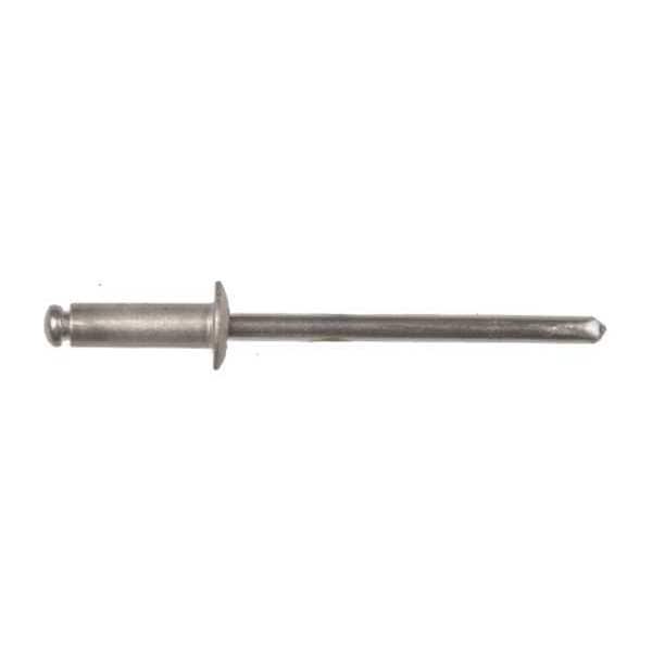 Zoro Select Blind Rivet, Dome Head, 1/8 in Dia., 23/64 in L