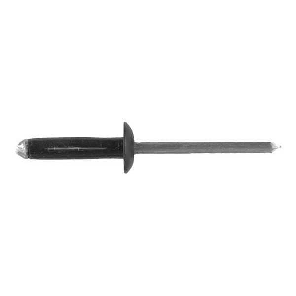 Zoro Select Blind Rivet, Dome Head, 3/16 in Dia., 1 in L
