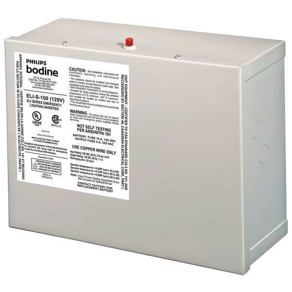Bodine Emergency Lighting Inverter, 100VA, Out 277VAC In 277VAC ELIS