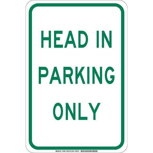 Brady Traffic Sign, 12" W, 18" H, English, Plastic, White 129586