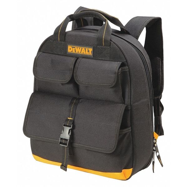 Dewalt Tool Backpack, Polyester, 23 Pockets, Black/Yellow DGC530 Zoro
