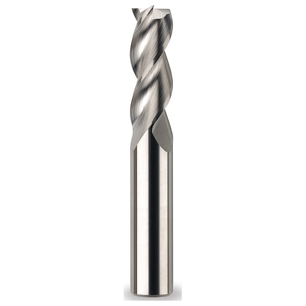 Sgs Tool Carbide End Mill, Sq., 1/2in, 3 FL, Uncoated 34739