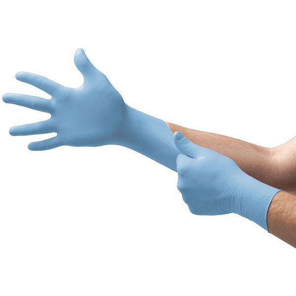 Ansell Disposable Gloves, Nitrile, Powdered, Blue, M, 100 PK N242