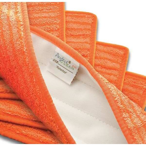 Perfect Clean Flat Mop, LoopedEnd, Orange, Microfiber, PK5, FM512AMO
