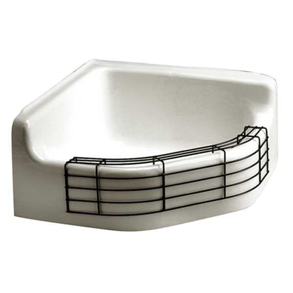 American Standard Corner Mop Sink with Drop Front, 28 In L 7741000.020 Zoro