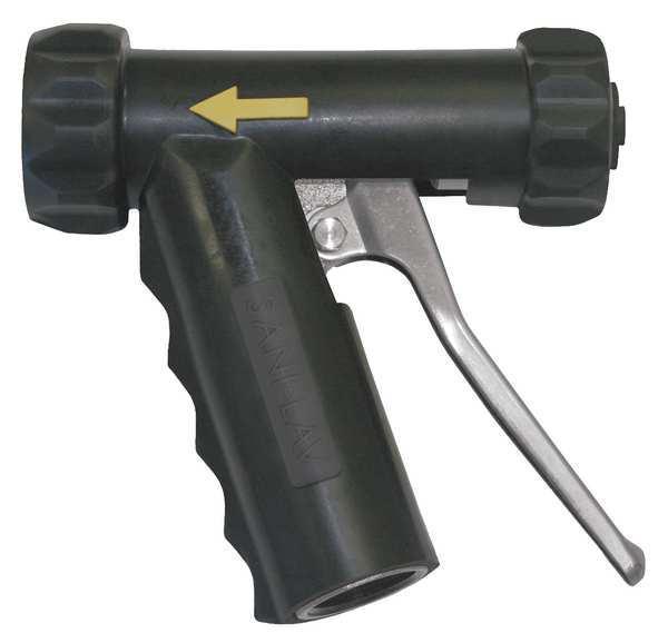 Sani-Lav Pistol Grip Spray Nozzle, 3/4 in Female, 150 psi, 7 gpm, Black N1AB