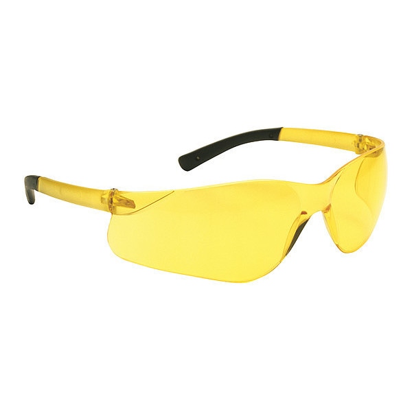 Bouton Optical Safety Glasses, Amber Polycarbonate Lens, Scratch-Resistant 250-06-5509