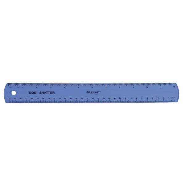 Westcott Ruler, Plastic, 12 In 14381 Zoro