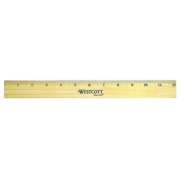 Westcott Ruler, Wood, 12 In 05221