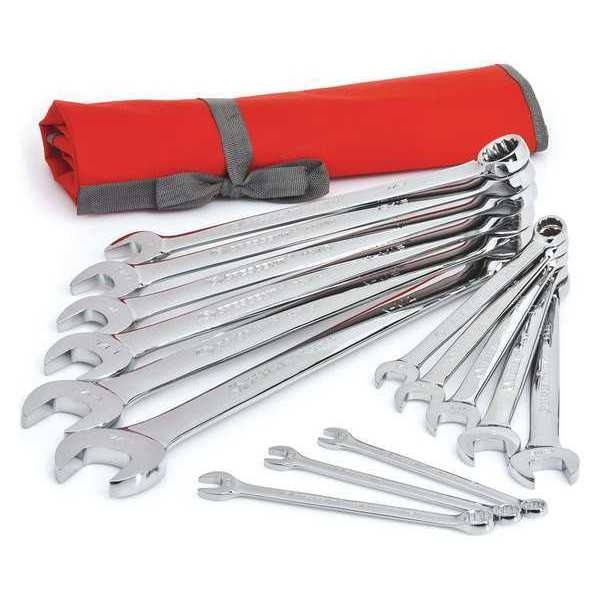 Crescent 14 Pc. 12 Point SAE Combination Wrench Set with Tool Roll CCWS4-05