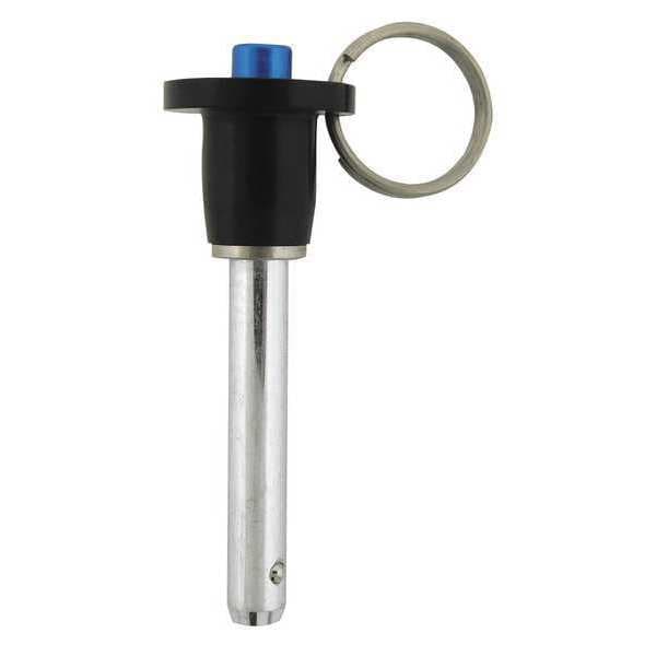 Zoro Select Ball Lock Pin, Button Handle, 0.360" Tip L LBR-134