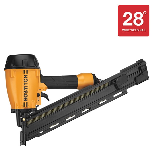 Bostitch Air Nailer, 28 deg. Collation Angle BTF83WW Zoro