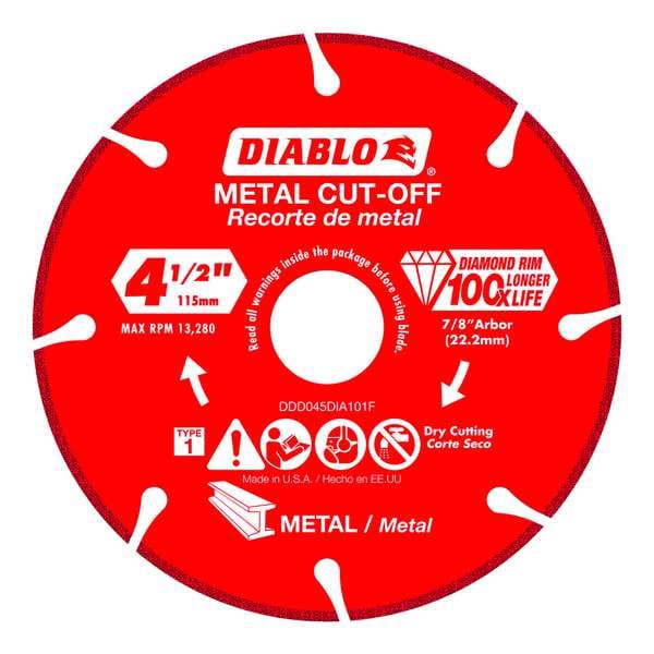Diablo Diamond Saw Blade, Metal, 4-1/2