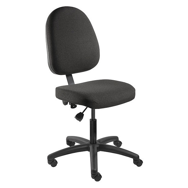 Integra Executive Chair, Vinyl, 17" to 22" Height, No Arms, Black 6000-BKV-4550S/5