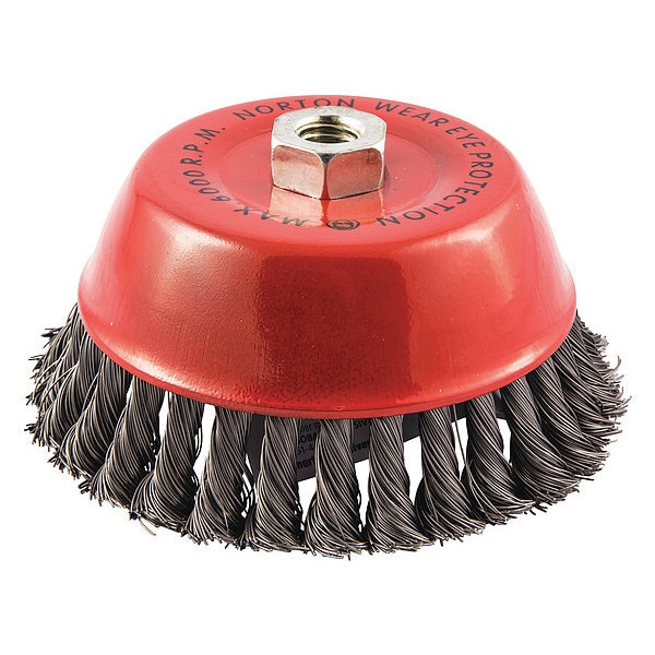 Zoro Select Knot Wire Cup Brush, Threaded Arbor Mount 66252839104