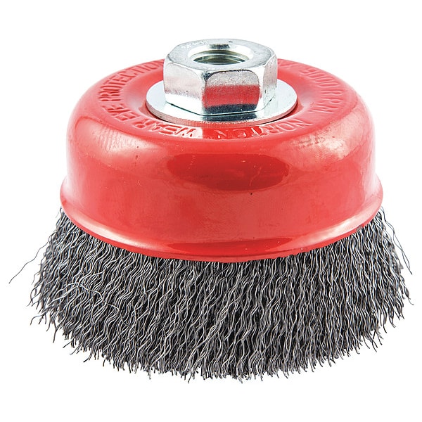 Zoro Select Crimped Wire Cup Brush, 11/8" L Trim 66252839121 Zoro