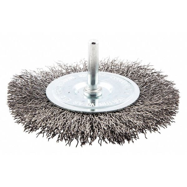 Zoro Select Wire Wheel Brush, Shank Mount, 1" L Trim 66252838974 Zoro