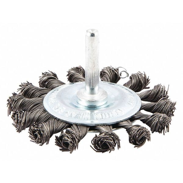Zoro Select Wire Wheel Brush, Shank Mount, 5/8" L Trim 66252839015 Zoro