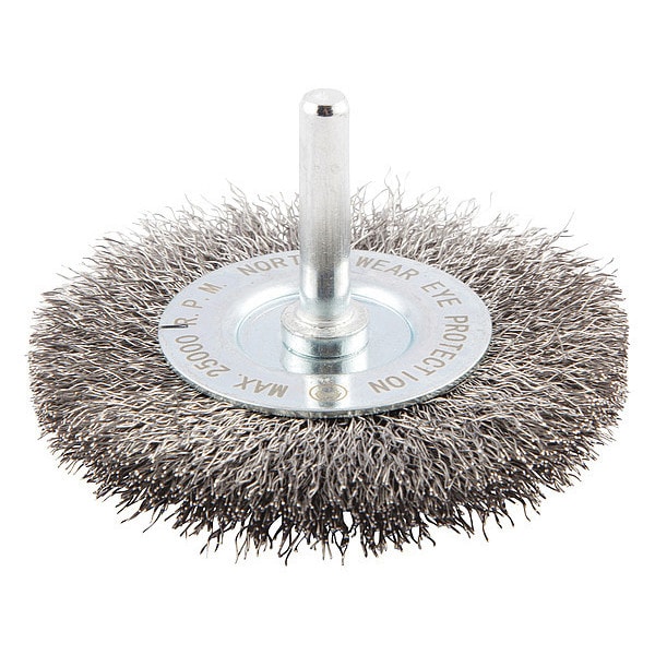 Zoro Select Wire Wheel Brush, Shank Mount, 3/4" L Trim 66252838969 Zoro