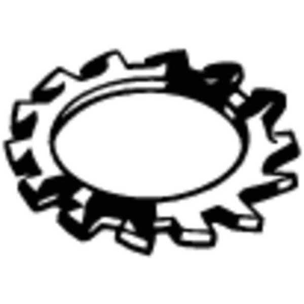 Zoro Select External Tooth Lock Washer, For Screw Size M24 Spring Steel