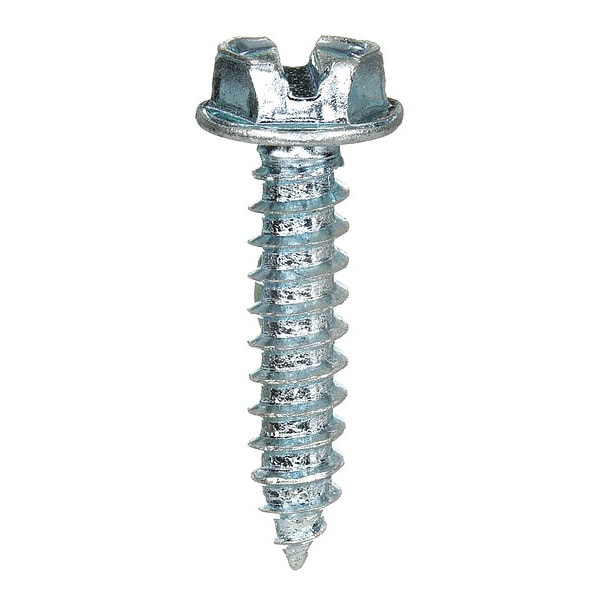 Zoro Select Sheet Metal Screw, No. 10 x 1-1/2 in, Zinc