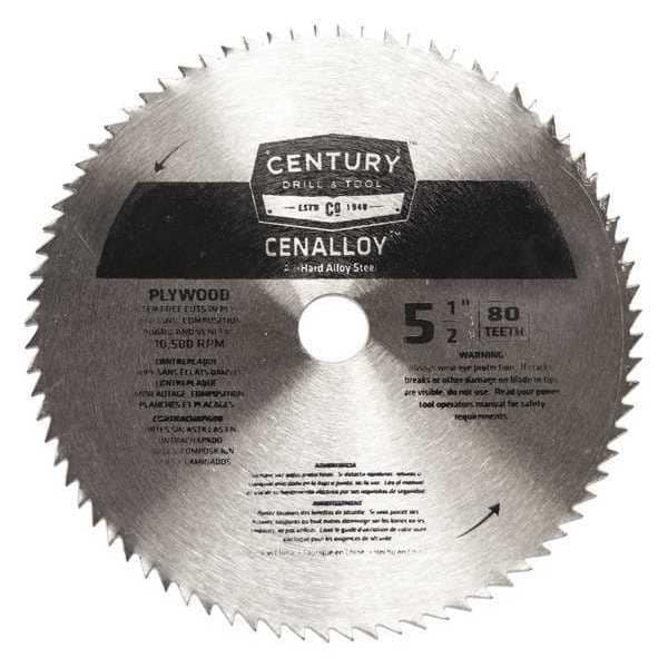 CENTURY DRILL AND TOOL 51/2",80Teeth Plywood Circular Saw Blade (8253