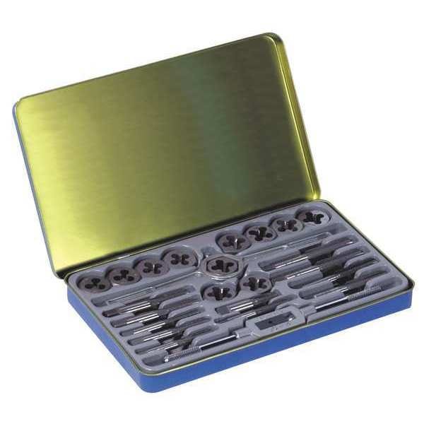 Century Drill & Tool Fractional Tap and Die, Nc/Nf, 24 Pc Set 98904
