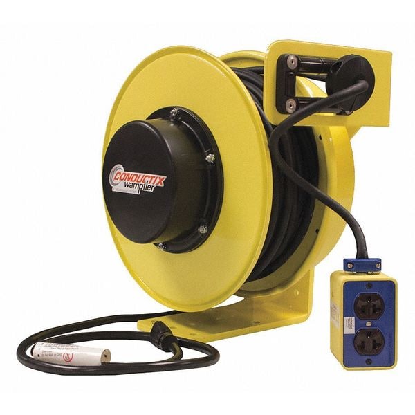 Retractable Cord Reel With 100 Ft Cord 4 Outlet 12 3