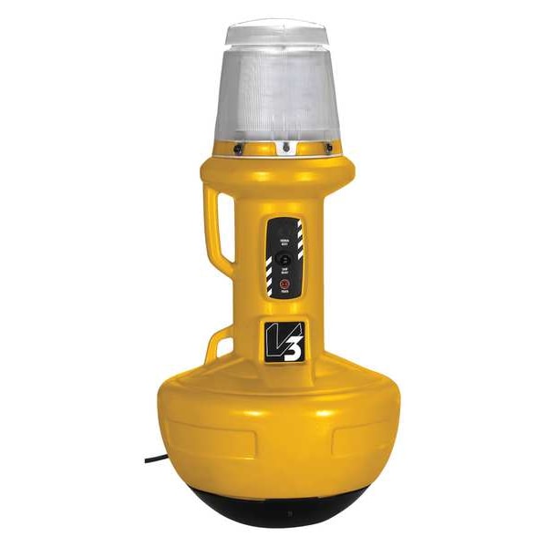 Wobble Light Temporary Job Site Light, 15000 lm, Bk/Yl 111303LED Zoro