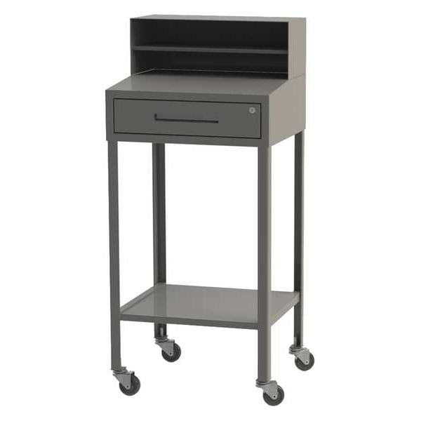 Greene Manufacturing Mobile Shop Desk, Gray, 52" Overall Height ECB-132D.P