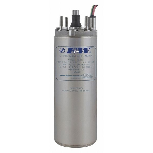 Flint & Walling Deep Well Submersible Pump Motor, 3/4 HP 137430 Zoro