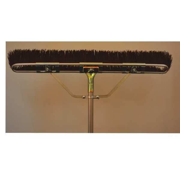 Bruske Products 35" Brown coarse floor brush, brace, bolton steel