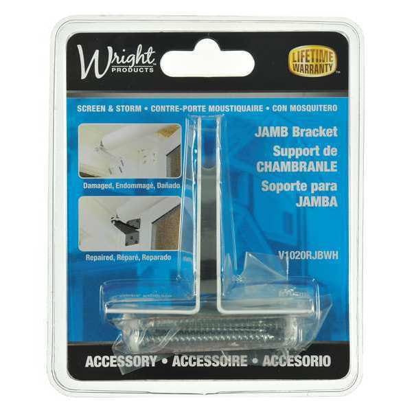 Wright Products Repair Jamb Bracket, White V1020RJBWH Zoro