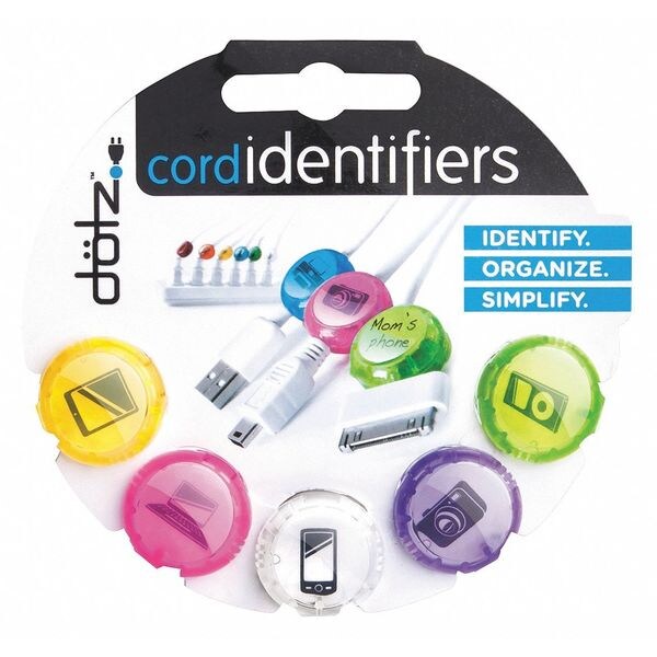 Dotz Cord Identifiers, 5 Count, Pastel Colors DCI101CO-CP