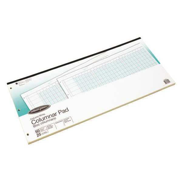 Wilson Jones 11 x 241/4" Columnar Pad, 25 SixUnit Columns WG7225A Zoro