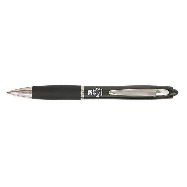 Zebra Pen Z-Grip MAX Rollr Ball Gel Pen, Blk, M, PK12 42210