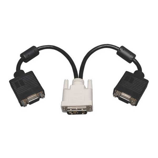 Tripp Lite DVI VGA Adapter, DVIIM, 2x HD15F, 1ft P1200012 Zoro