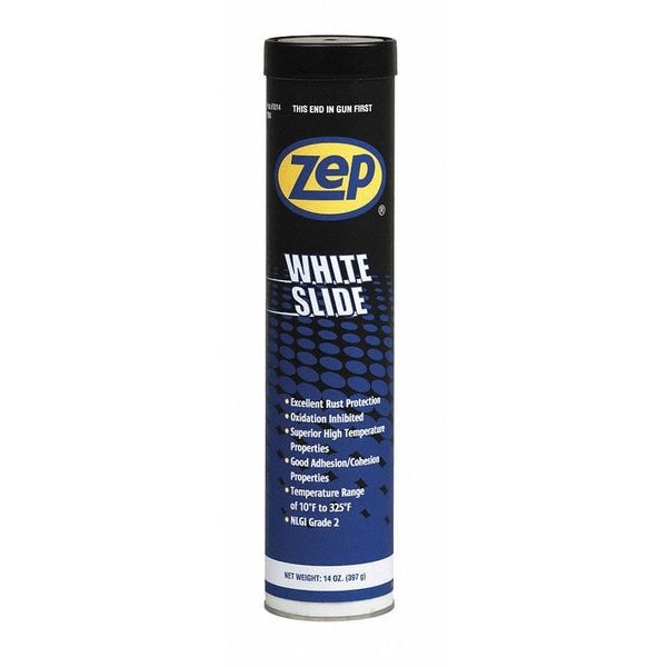 Zep White Slide, Food Grde Grease, 14 Oz., PK10 301401 Zoro
