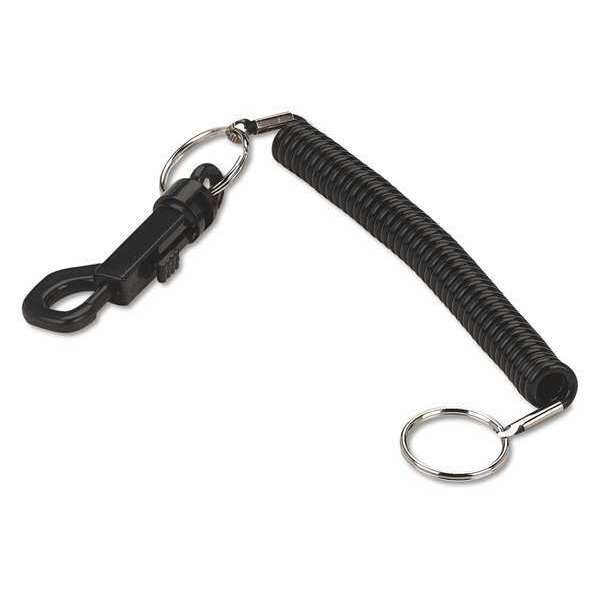 Securit Chain, Coil Key, 2 Clip, Black 4992