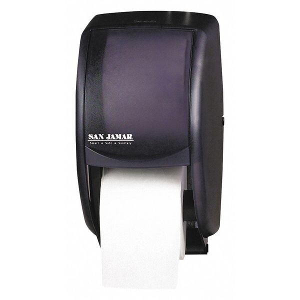 San Jamar Toilet Paper Dispenser, Duett, Standard R3500TBK Zoro