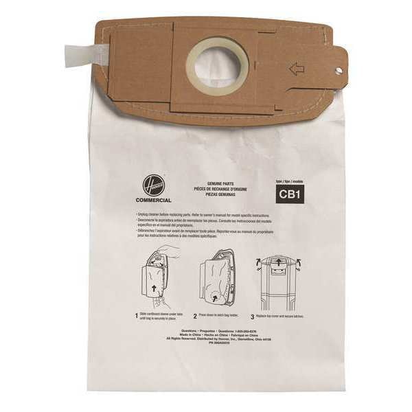 Hoover Commercial Vacuum Allergen Bag, PK10 AH10173 Zoro