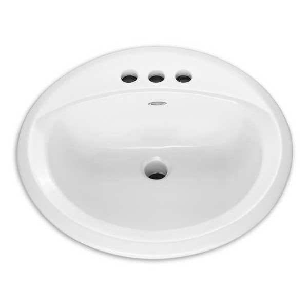 American Standard Countertop Sink, 4" Center Holes, White 0426000.020