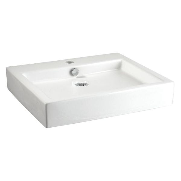 American Standard Above Counter Sink, Rectangular, White 0621001.020 Zoro