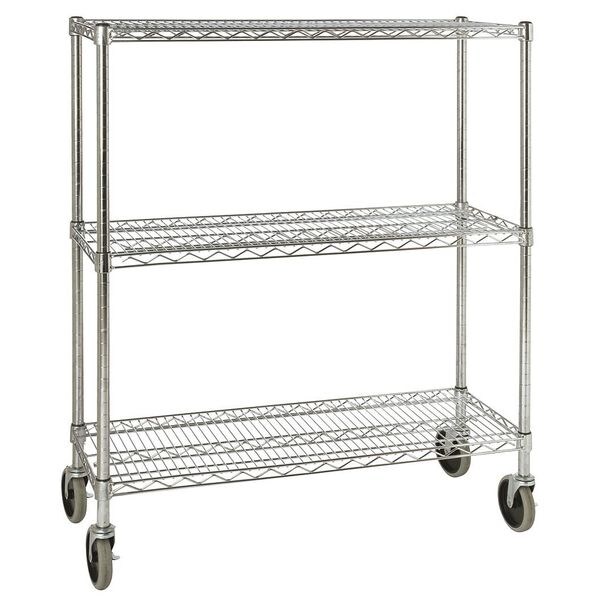 Rubbermaid Commercial Mobile Rack, Shelf Ingredient Bins, Chrome ...
