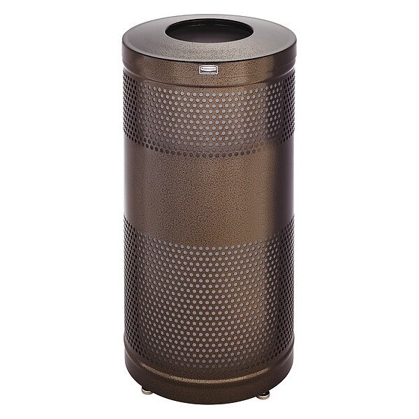 Rubbermaid Commercial 55-Gallon Round Trash Can - Blue, Heavy-Duty Plastic, Indoor Use, 1779732