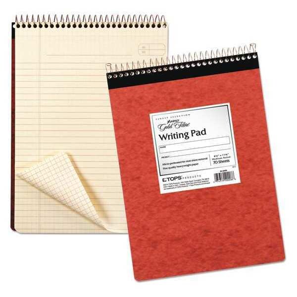 Ampad 20008R 5.99 Ivory Wirebound Writing Pad, 70 Pg