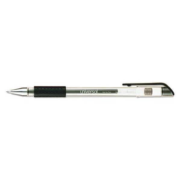 Universal Ballpoint Pen, Gel, Medium, Black, PK12 UNV39510 Zoro